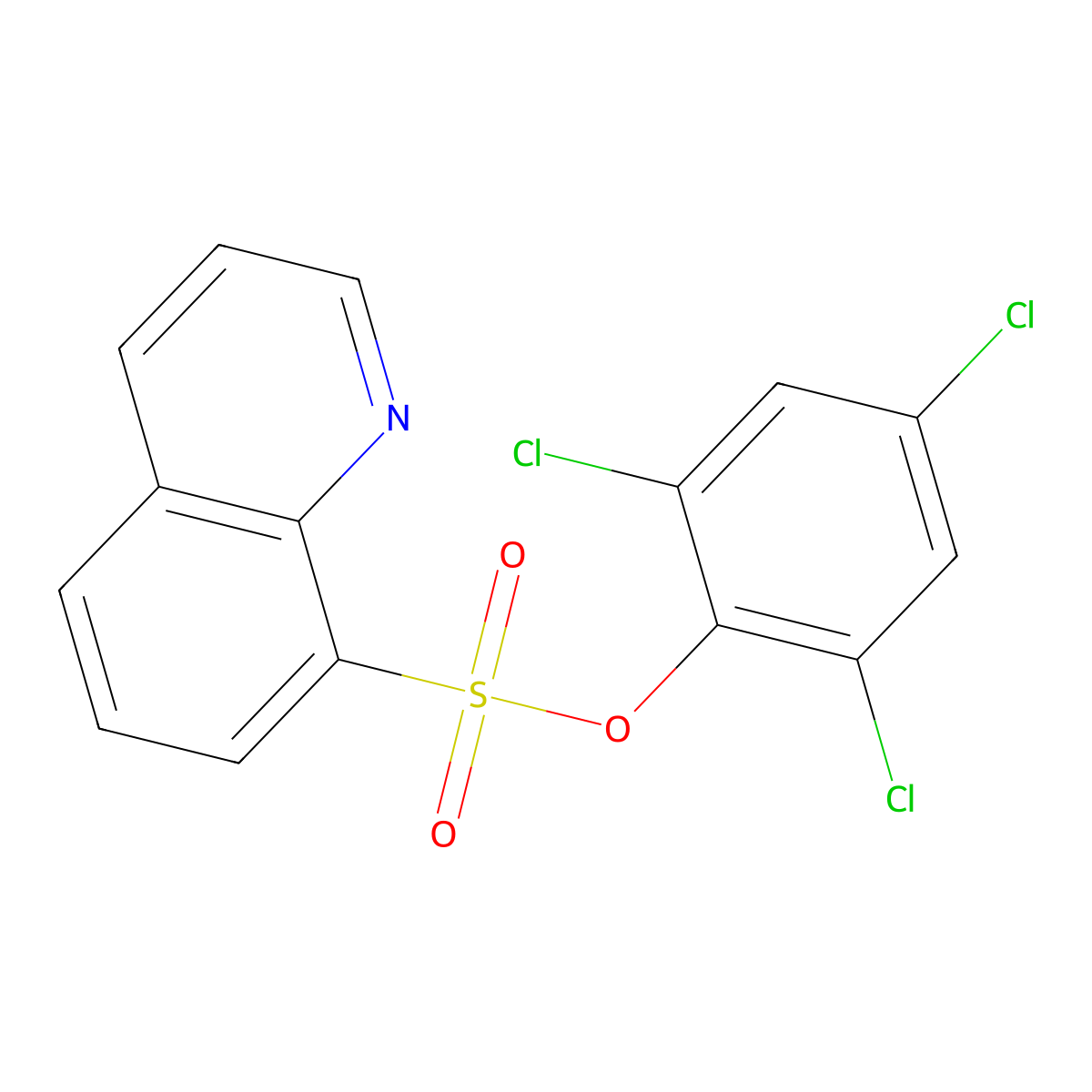 2,4,6-Trichlorophenyl 8-quinolinesulfonate molecular structure, CAS 1171919-22-4