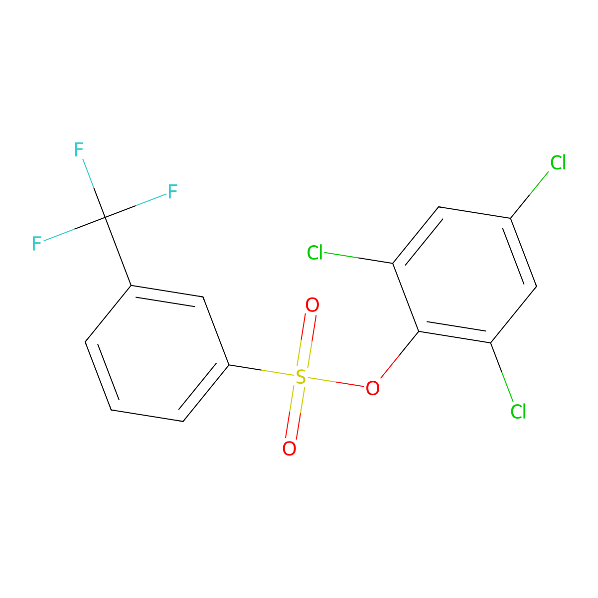 2,4,6-Trichlorophenyl 3-(trifluoromethyl)benzenesulfonate molecular structure, CAS 1171919-24-6