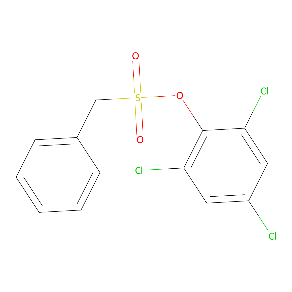 2,4,6-Trichlorophenyl phenylmethanesulfonate molecular structure, CAS 1171919-33-7