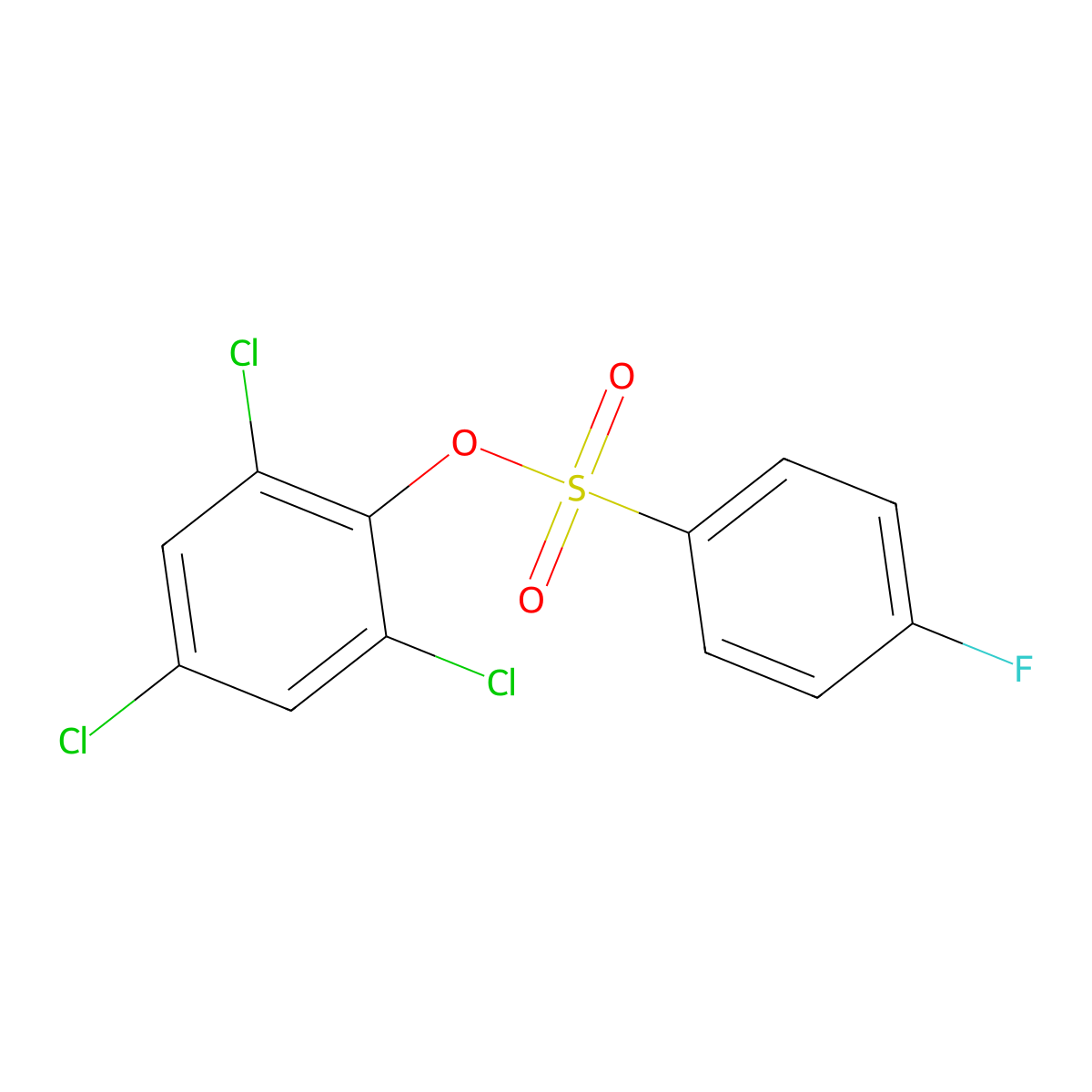 2,4,6-Trichlorophenyl 4-fluorobenzenesulfonate molecular structure, CAS 1171919-37-1