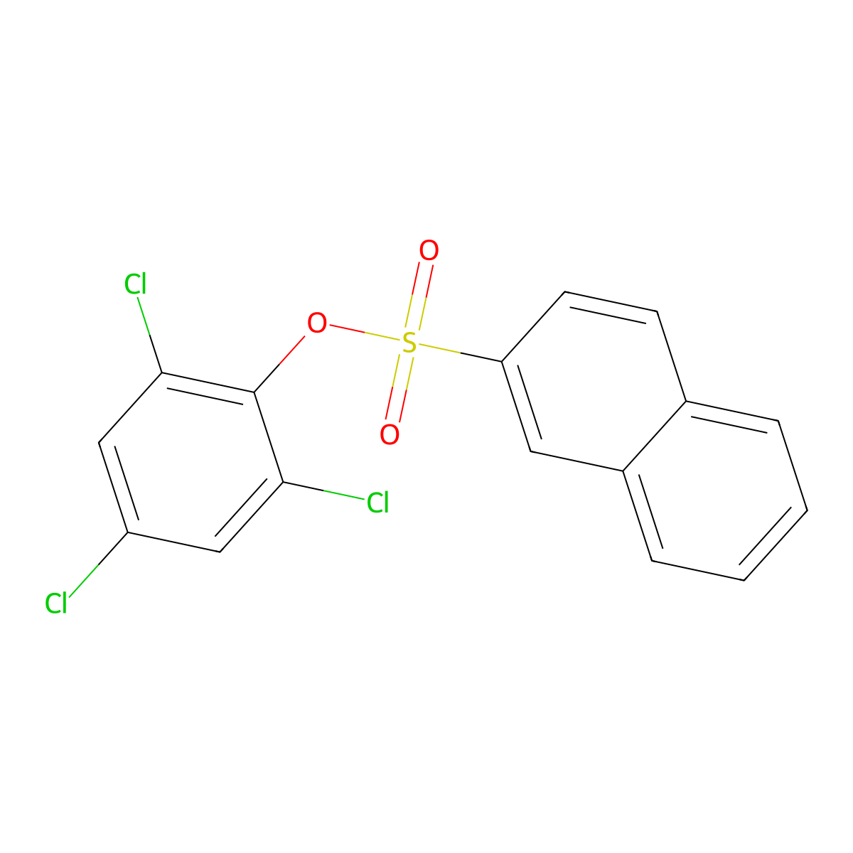 2,4,6-Trichlorophenyl 2-naphthalenesulfonate molecular structure, CAS 1171919-42-8