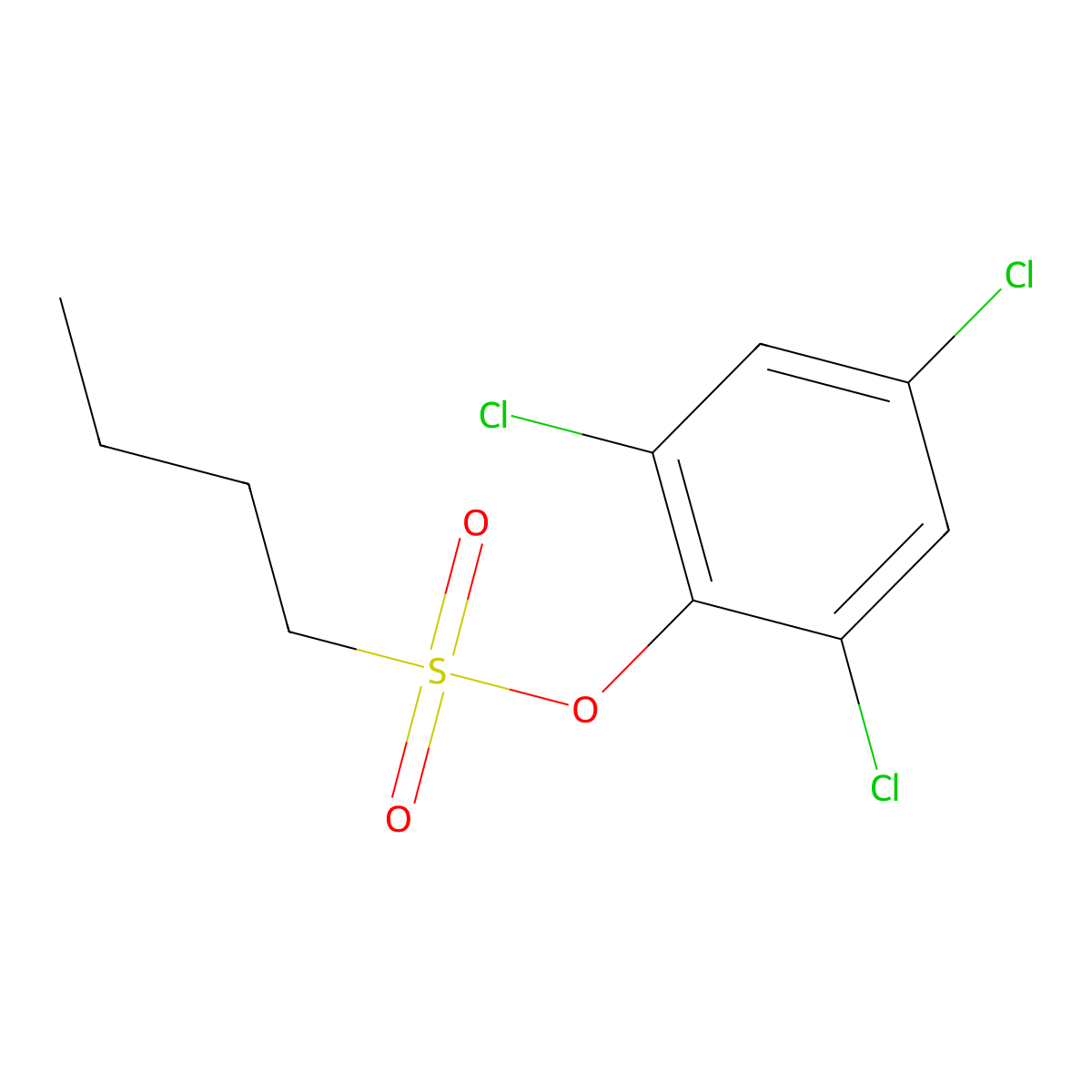 2,4,6-Trichlorophenyl 1-butanesulfonate molecular structure, CAS 1171919-49-5