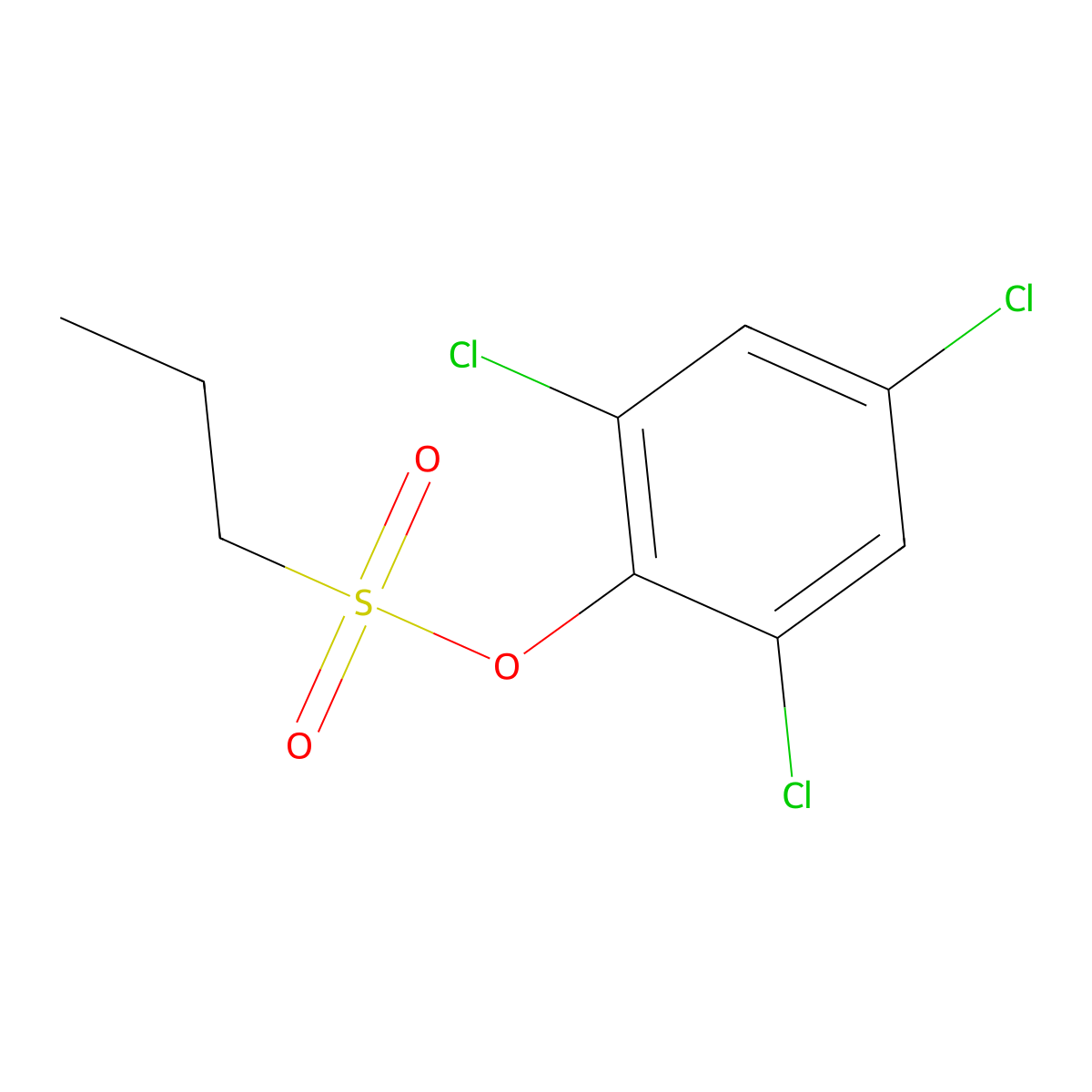 2,4,6-Trichlorophenyl 1-propanesulfonate molecular structure, CAS 1171919-51-9