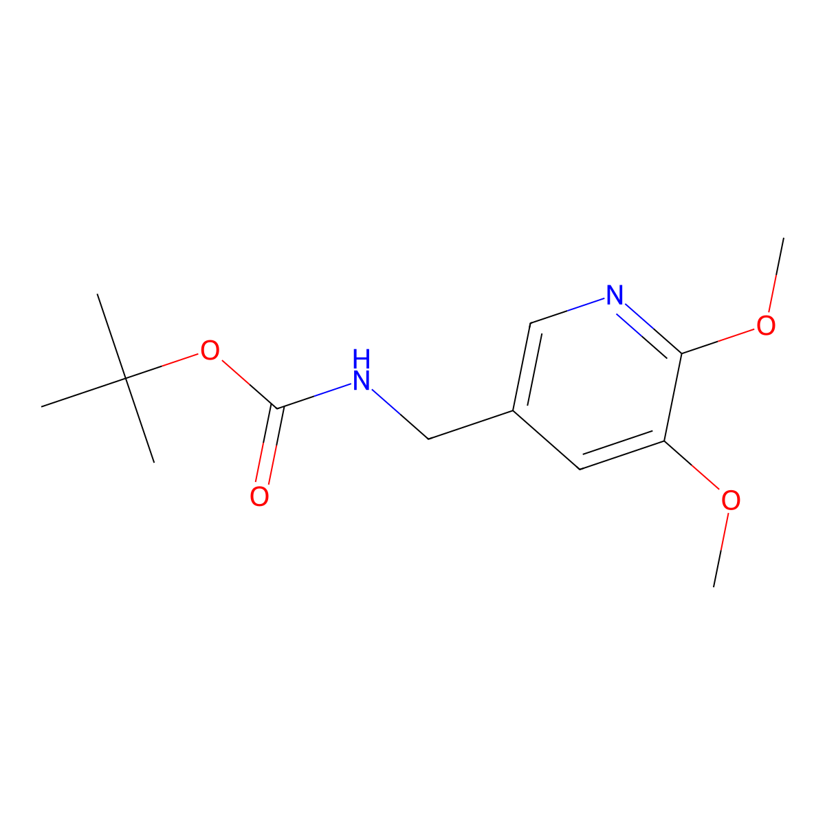 Tert-butyl (5,6-dimethoxypyridin-3-YL)-methylcarbamate molecular structure, CAS 1171919-86-0