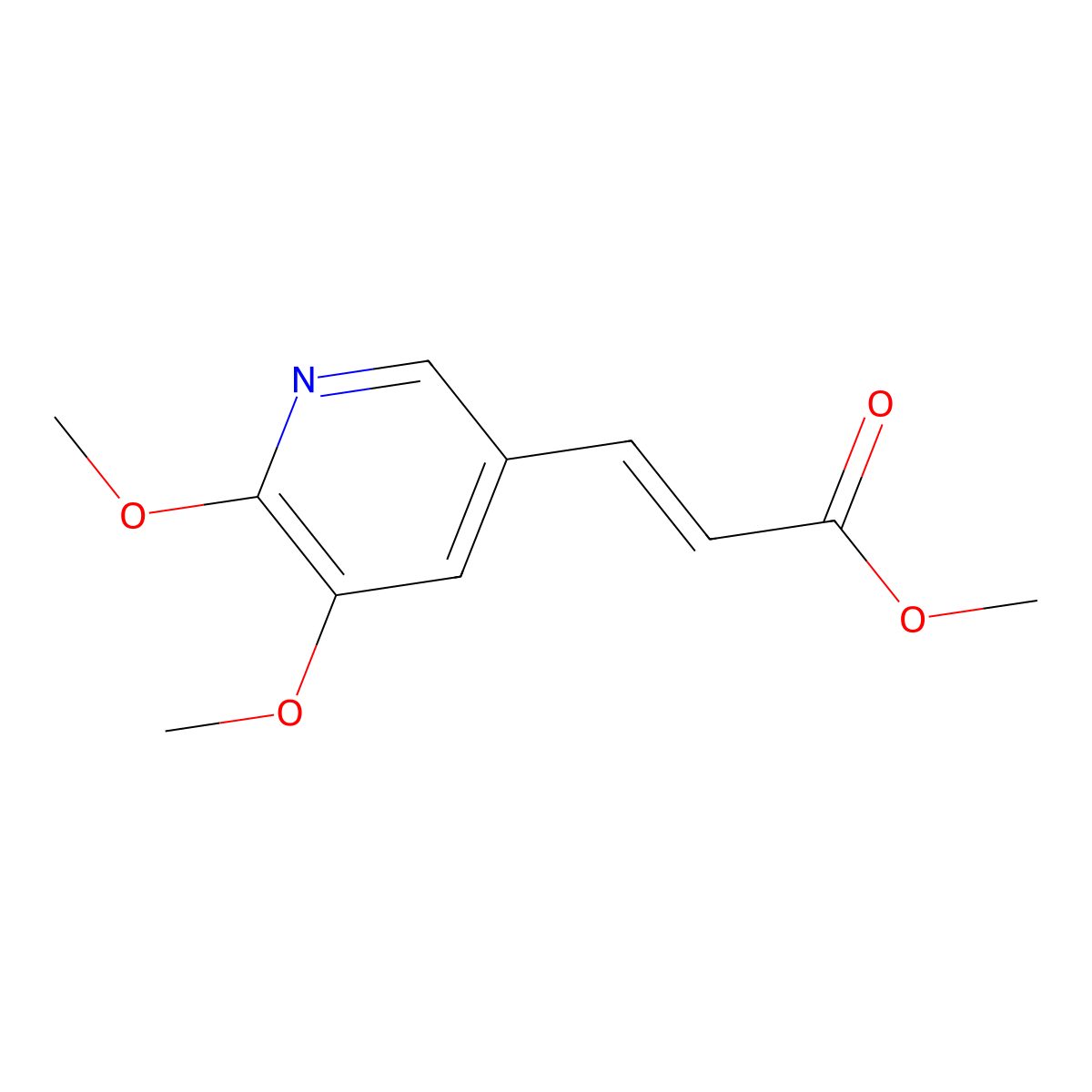Methyl 3-(5,6-dimethoxypyridin-3-yl)acrylate molecular structure, CAS 1171919-91-7