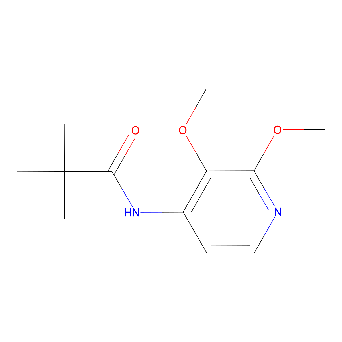 N-(2,3-Dimethoxypyridin-4-yl)pivalamide molecular structure, CAS 1171919-96-2