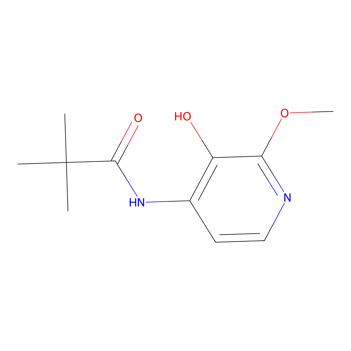 N-(3-Hydroxy-2-methoxypyridin-4-yl)pivalamide molecular structure, CAS 1171919-97-3