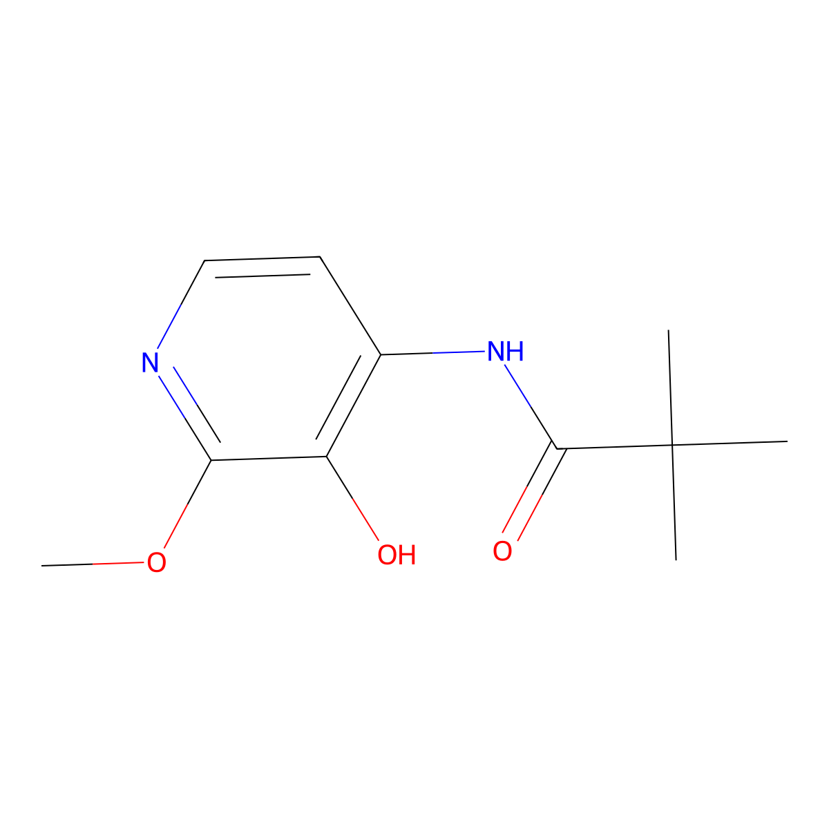 N-(3-Hydroxy-2-methoxypyridin-4-yl)pivalamide molecular structure, CAS 1171919-97-3