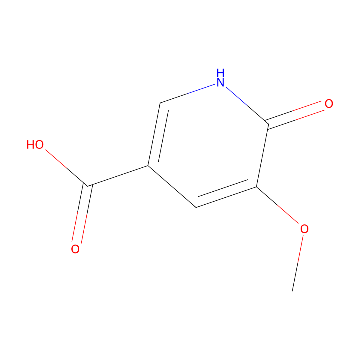 6-Hydroxy-5-methoxypyridine-3-carboxylic acid molecular structure, CAS 1171919-98-4