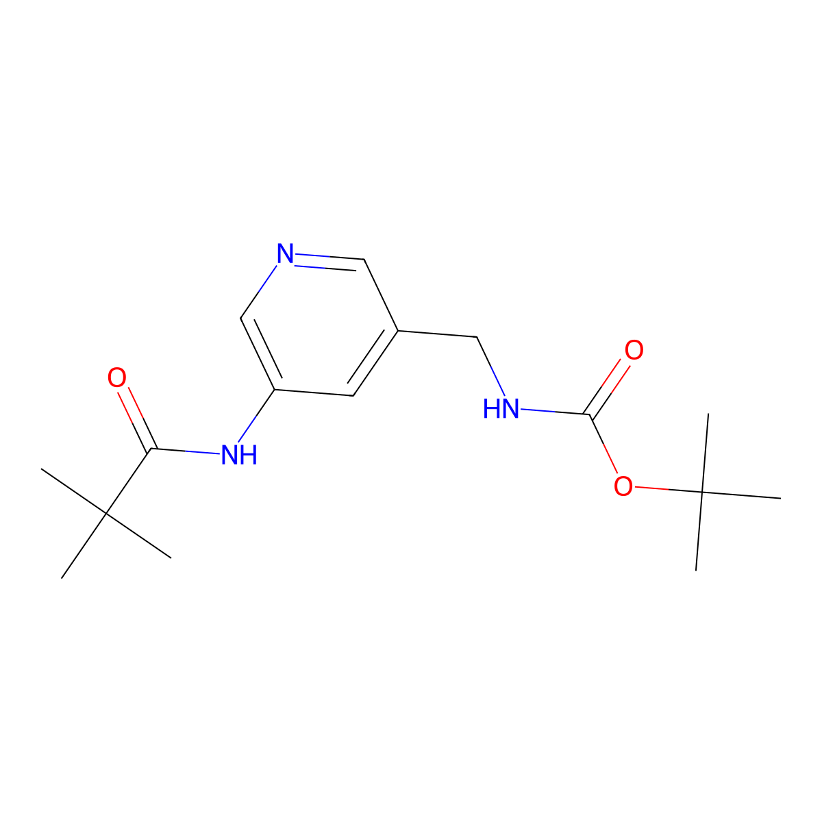 tert-Butyl (5-pivalamidopyridin-3-yl)methylcarbamate molecular structure, CAS 1171920-06-1
