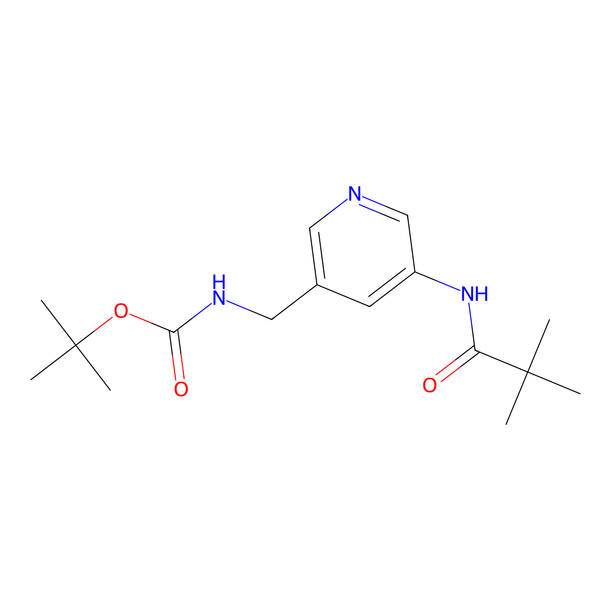 tert-Butyl (5-pivalamidopyridin-3-yl)methylcarbamate molecular structure, CAS 1171920-06-1