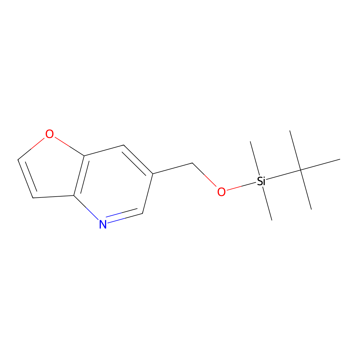 6-((tert-Butyldimethylsilyloxy)methyl)-furo[3,2-b]pyridine molecular structure, CAS 1171920-21-0