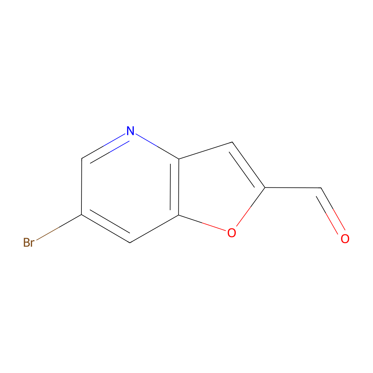 6-Bromofuro[3,2-b]pyridine-2-carbaldehyde molecular structure, CAS 1171920-28-7