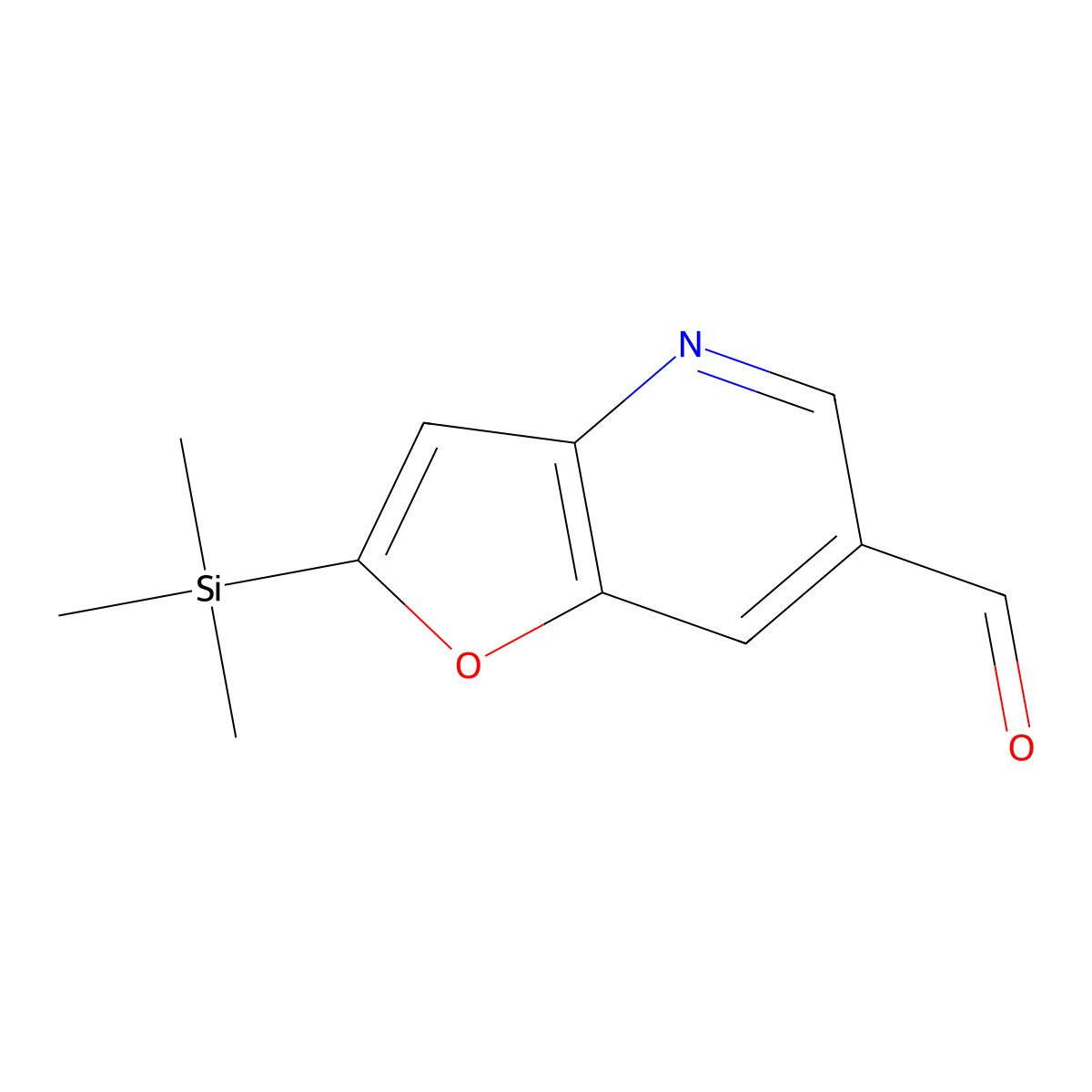 2-(Trimethylsilyl)furo[3,2-b]pyridine-6-carbaldehyde molecular structure, CAS 1171920-34-5