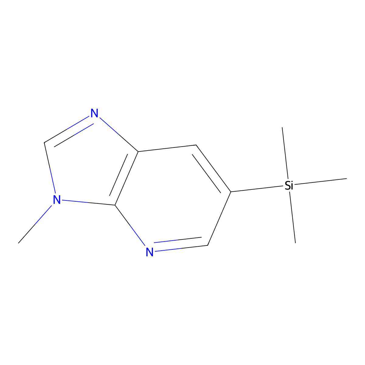 3-Methyl-6-(trimethylsilyl)-3H-imidazo[4,5-b]pyridine molecular structure, CAS 1171920-66-3