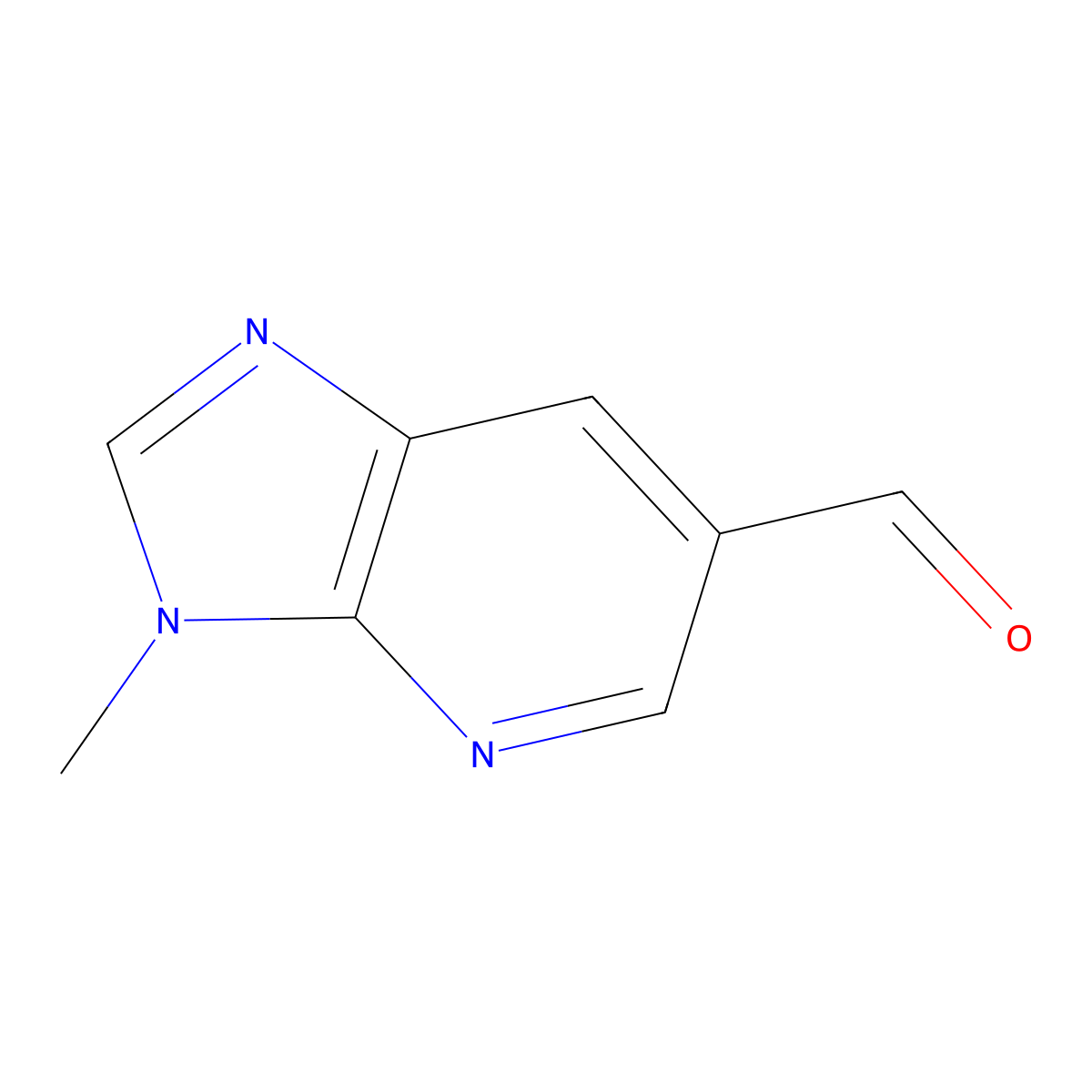 3-Methyl-3H-imidazo[4,5-b]pyridine-6-carbaldehyde molecular structure, CAS 1171920-68-5