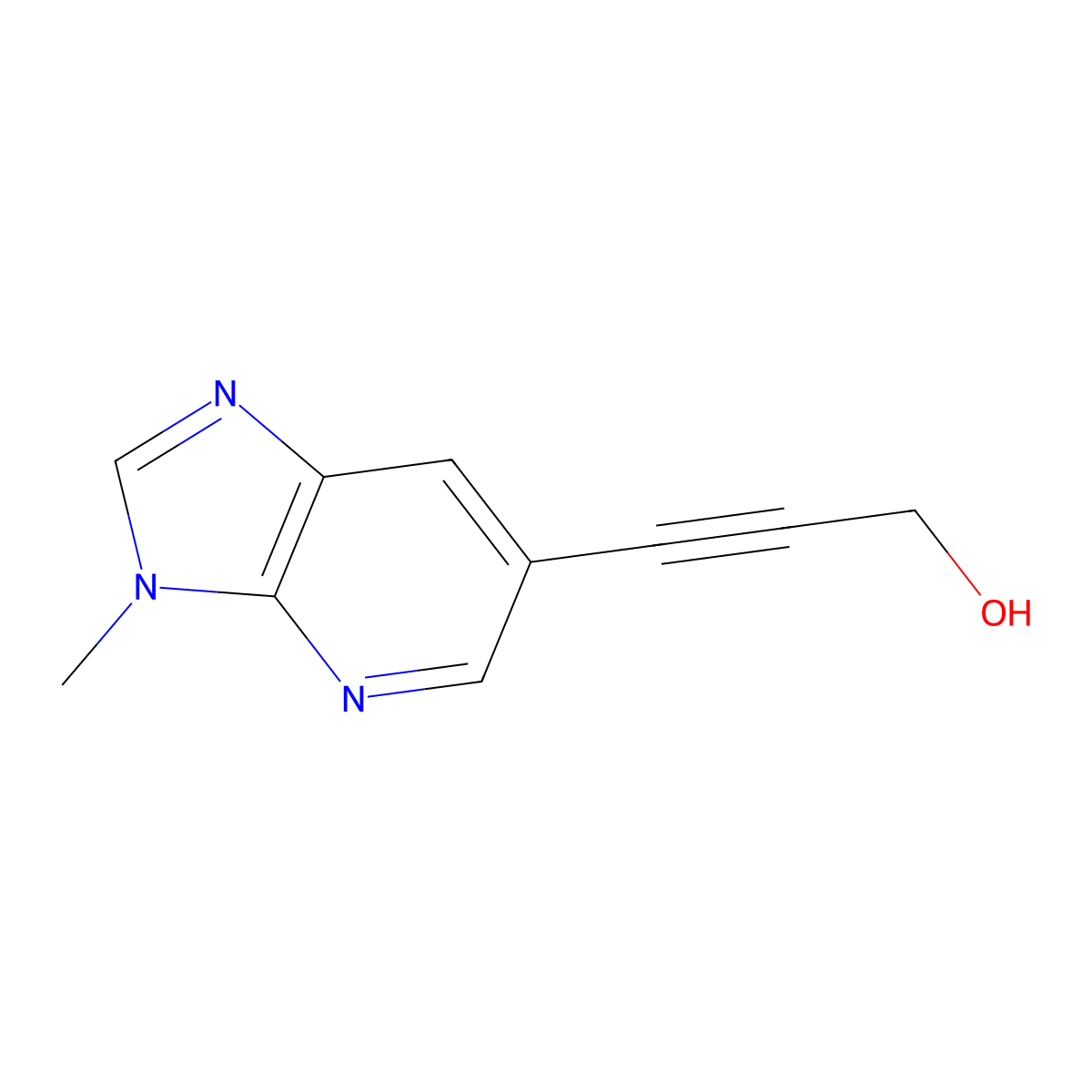 3-(3-Methyl-3H-imidazo[4,5-b]pyridin-6-yl)prop-2-yn-1-ol molecular structure, CAS 1171920-73-2