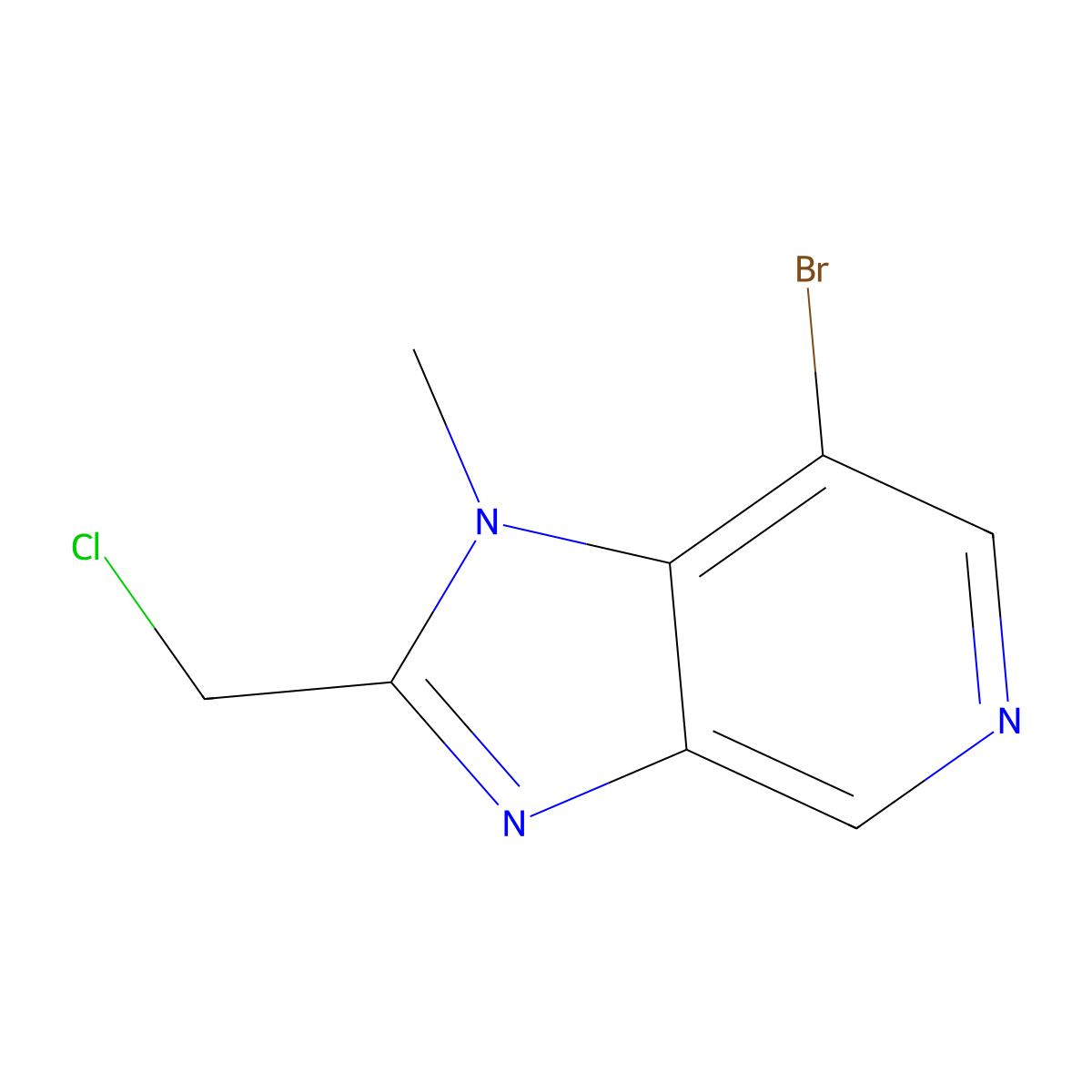 7-Bromo-2-(chloromethyl)-1-methyl-1H-imidazo[4,5-c]pyridine molecular structure, CAS 1171920-75-4