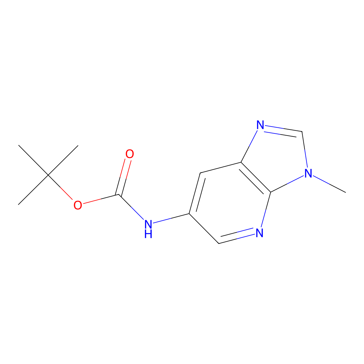tert-Butyl 3-methyl-3H-imidazo[4,5-b]pyridin-6-ylcarbamate molecular structure, CAS 1171920-80-1
