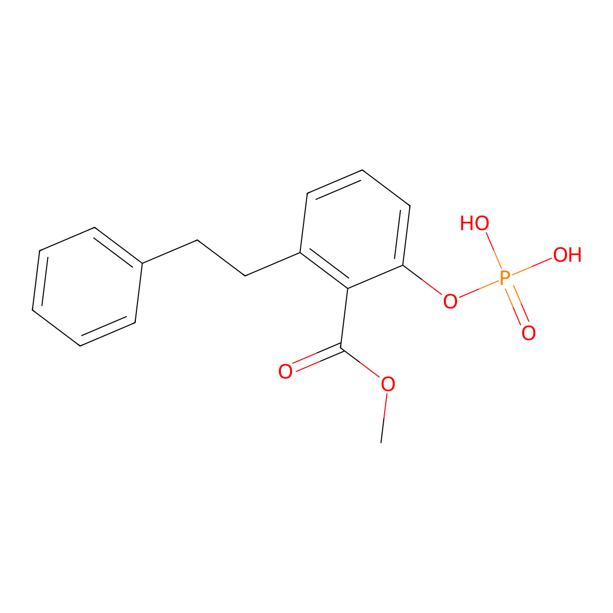 2-Phenethyl-6-phosphonooxy-benzoic acid methyl ester molecular structure, CAS 1171921-37-1