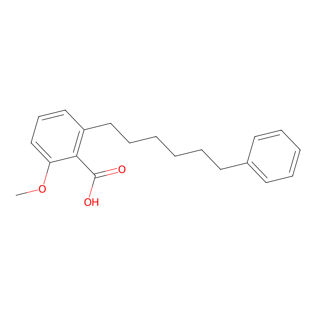 2-Methoxy-6-(6-phenyl-hexyl)-benzoic acid molecular structure, CAS 1171921-48-4