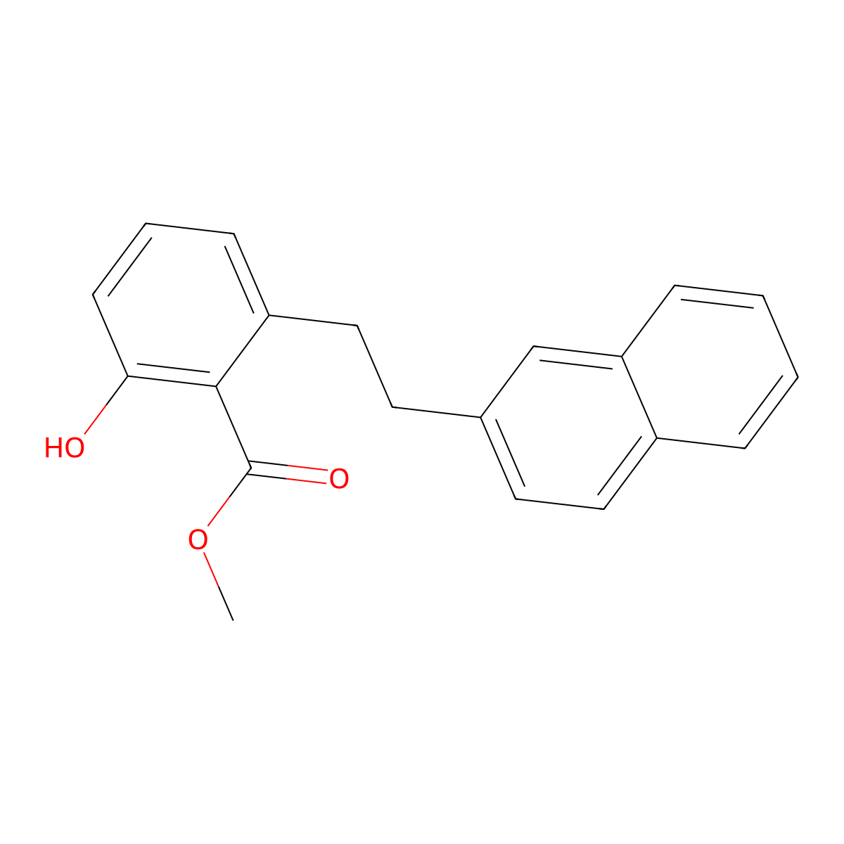 2-Hydroxy-6-(2-naphthalen-2-yl-ethyl)-benzoic acid methyl ester molecular structure, CAS 1171921-63-3