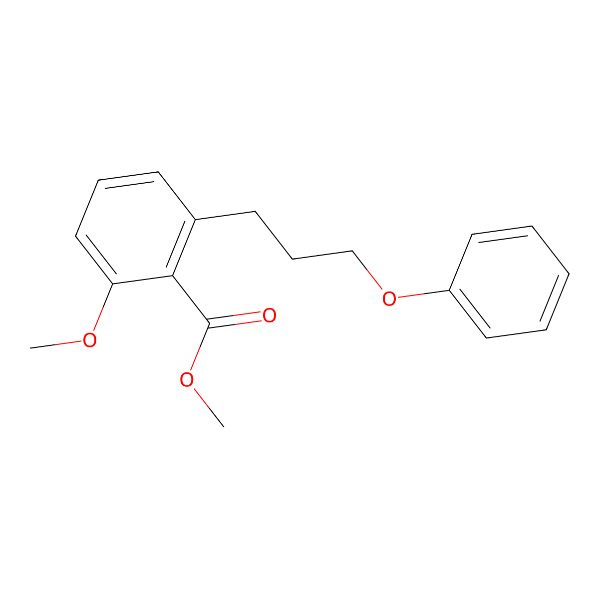 Methyl 2-methoxy-6-(3-phenoxypropyl)benzoate molecular structure, CAS 1171921-65-5