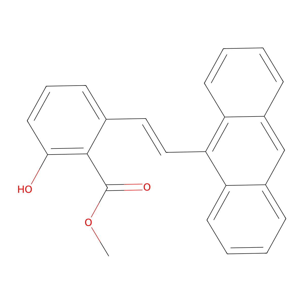 2-(2-Anthracen-9-yl-vinyl)-6-hydroxy-benzoic acid methyl ester molecular structure, CAS 1171921-75-7