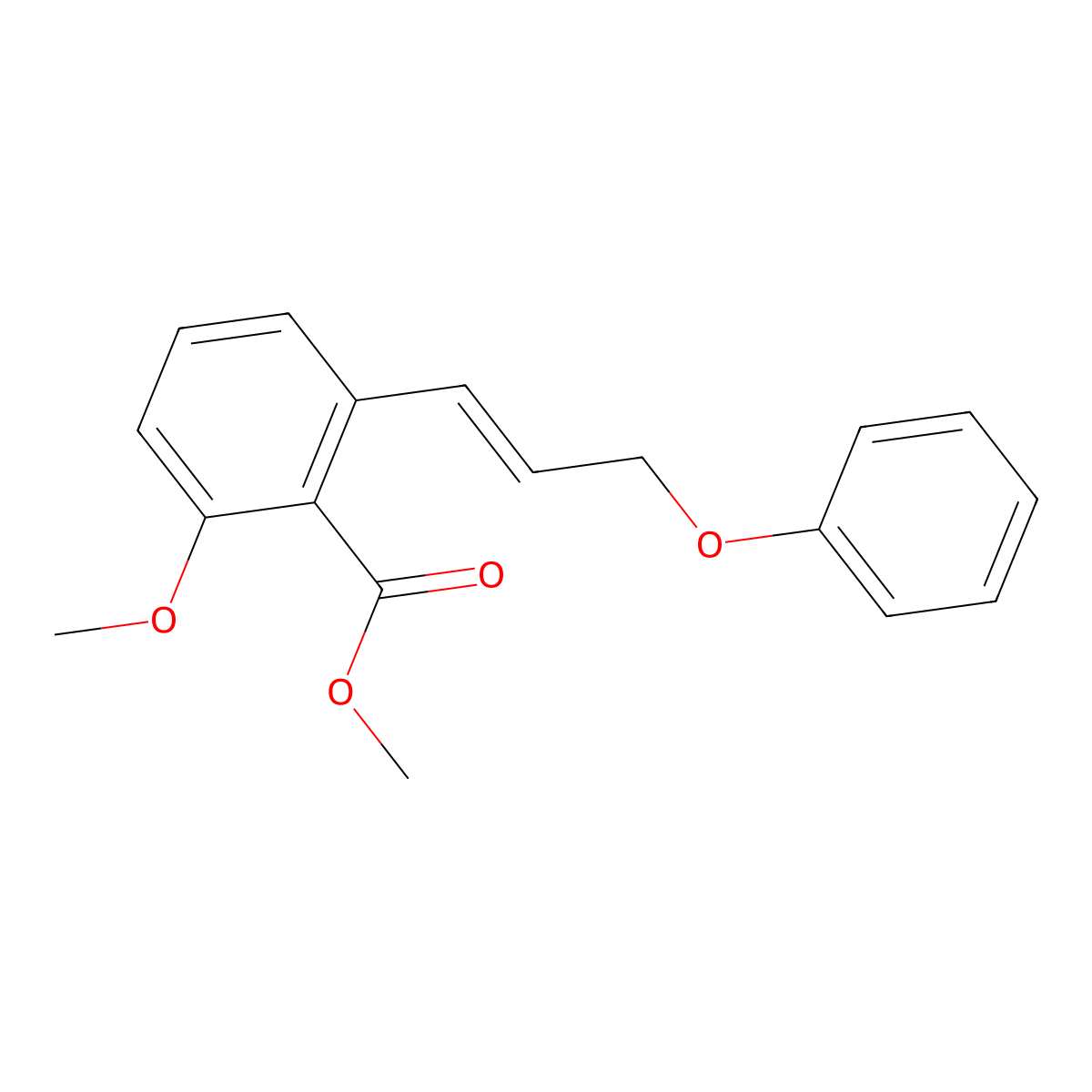 2-Methoxy-6-(3-phenoxy-propenyl)-benzoic acid methyl ester molecular structure, CAS 1171921-84-8