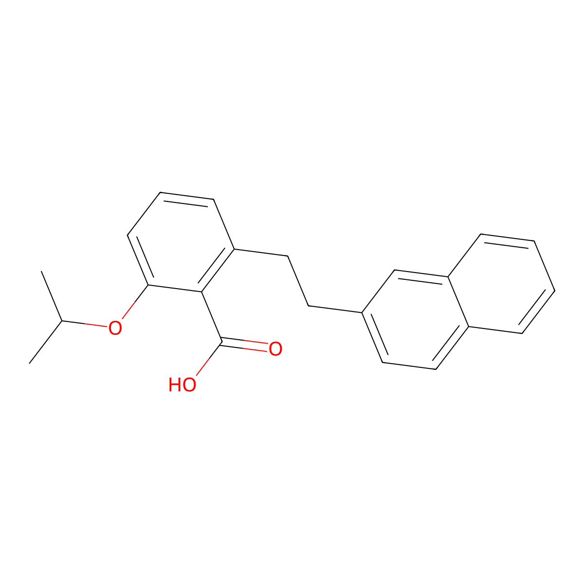 2-Isopropoxy-6-(2-naphthalen-2-yl-ethyl)-benzoic acid molecular structure, CAS 1171921-89-3