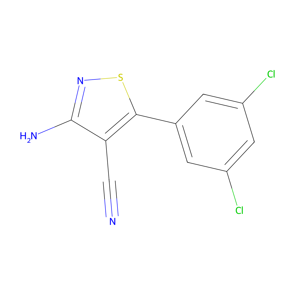 3-Amino-5-(3,5-dichloro-phenyl)-isothiazole-4-carbonitrile molecular structure, CAS 1171921-97-3