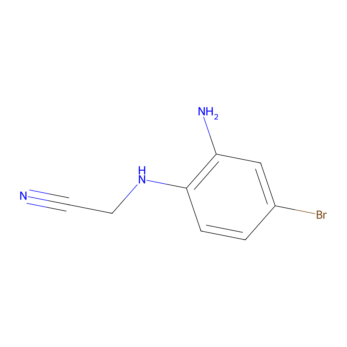 (2-Amino-4-bromo-phenylamino)-acetonitrile molecular structure, CAS 1171922-18-1