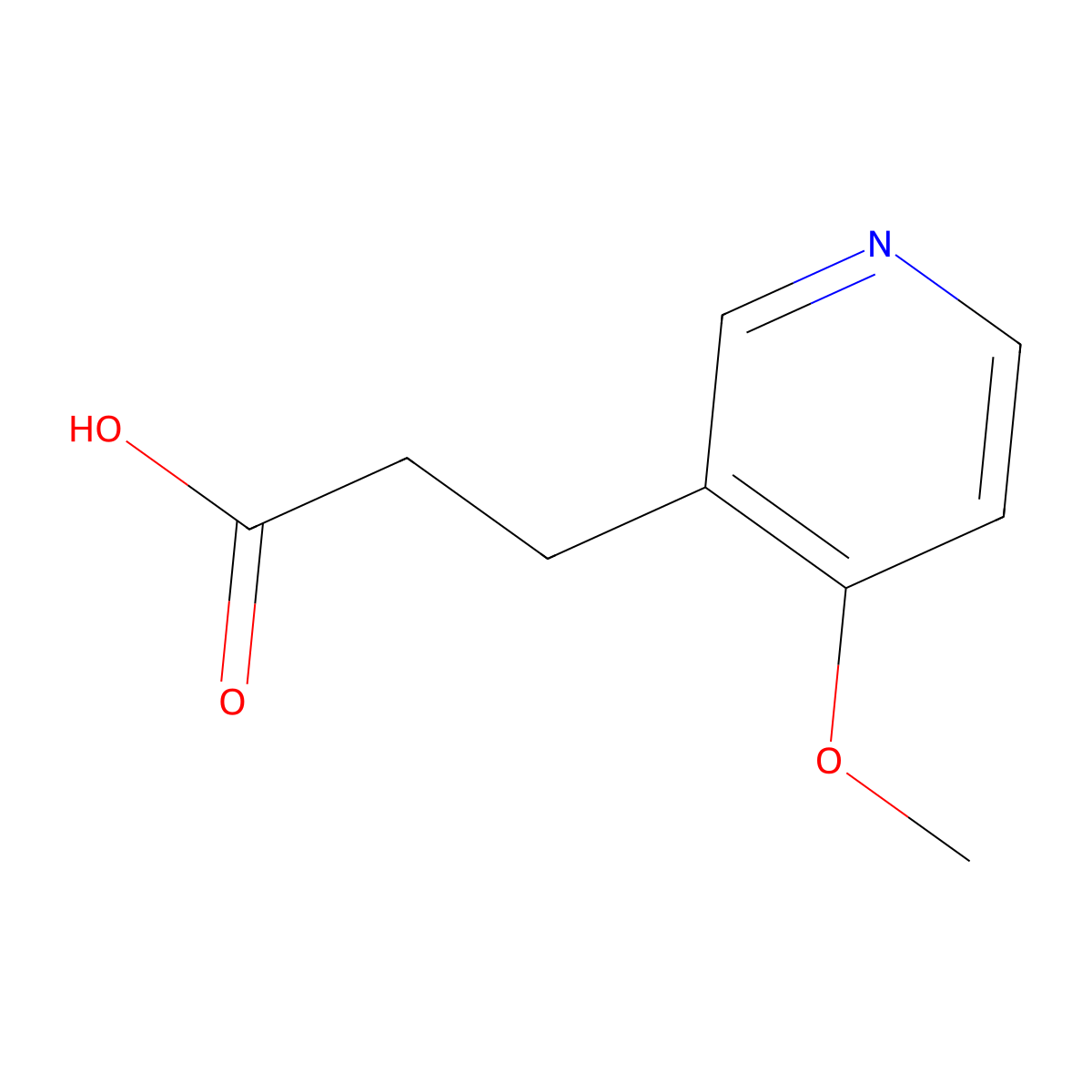 3-(4-Methoxypyridin-3-yl)propanoic acid molecular structure, CAS 1171923-11-7