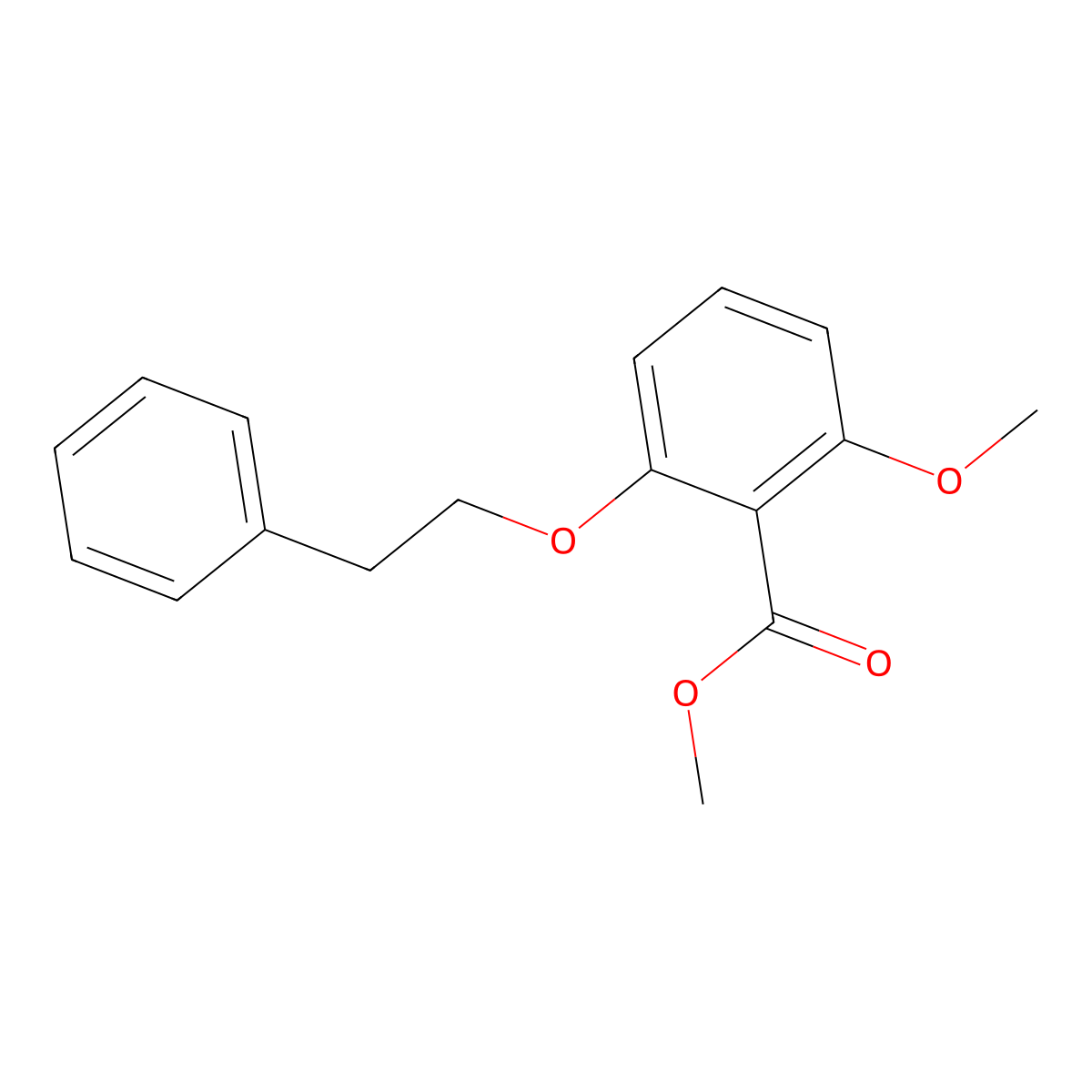 2-Methoxy-6-phenethyloxy-benzoic acid methyl ester molecular structure, CAS 1171923-27-5