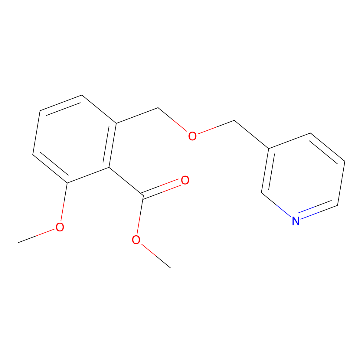 2-Methoxy-6-(pyridin-3-ylmethoxymethyl)-benzoic acid methyl ester molecular structure, CAS 1171923-31-1