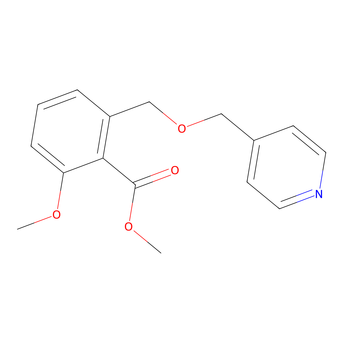 2-Methoxy-6-(pyridin-4-ylmethoxymethyl)-benzoic acid methyl ester molecular structure, CAS 1171923-34-4
