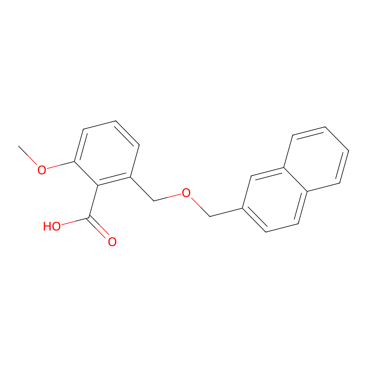 2-Methoxy-6-(naphthalen-2-ylmethoxymethyl)-benzoic acid molecular structure, CAS 1171923-38-8