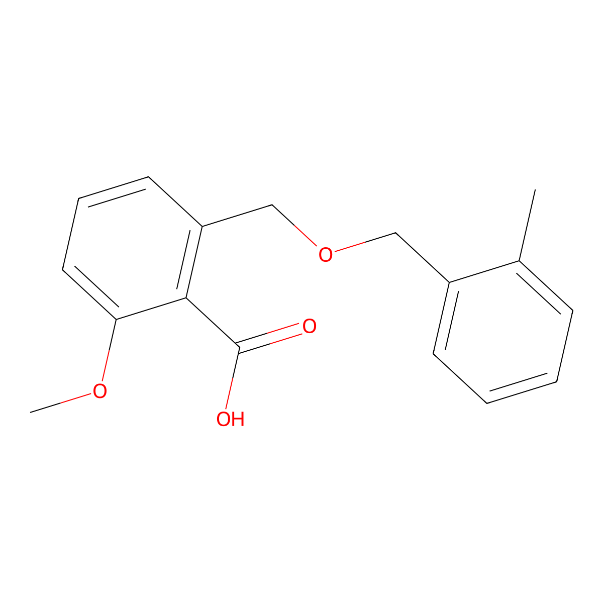 2-Methoxy-6-(2-methyl-benzyloxymethyl)-benzoic acid molecular structure, CAS 1171923-46-8
