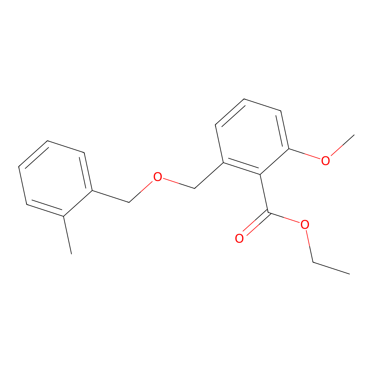 2-Methoxy-6-(2-methyl-benzyloxymethyl)-benzoic acid ethyl ester molecular structure, CAS 1171923-49-1