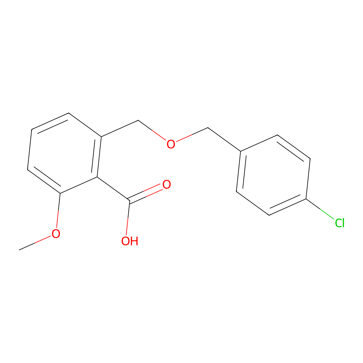 2-(4-Chloro-benzyloxymethyl)-6-methoxy-benzoic acid molecular structure, CAS 1171923-53-7