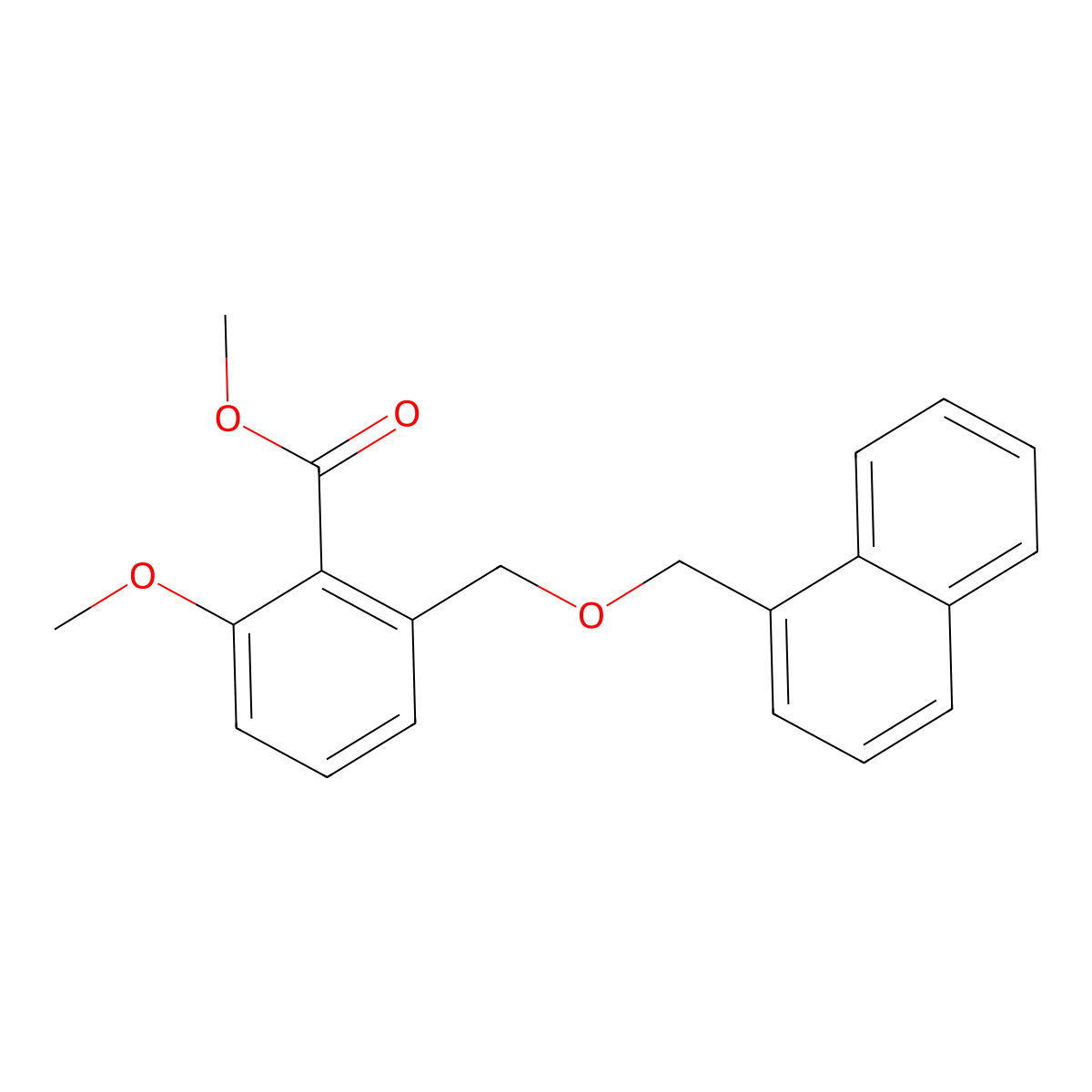 2-Methoxy-6-(naphthalen-1-ylmethoxymethyl)-benzoic acid methyl ester molecular structure, CAS 1171923-66-2