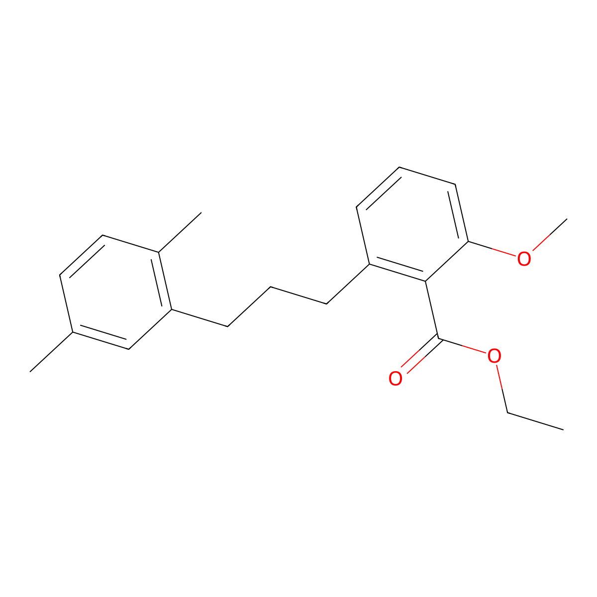 2-[3-(2,5-Dimethyl-phenyl)-propyl]-6-methoxy-benzoic acid ethyl ester molecular structure, CAS 1171923-78-6