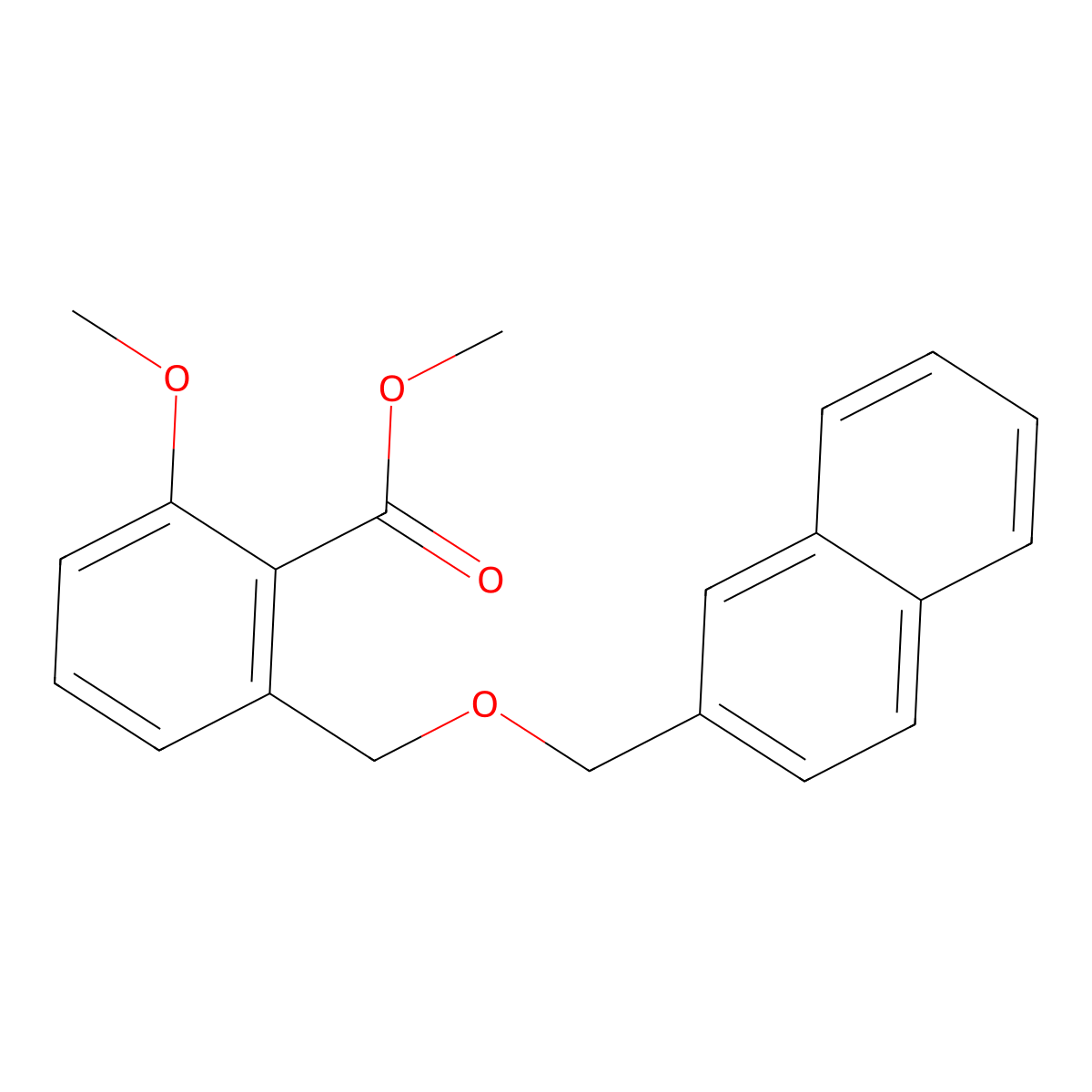 2-Methoxy-6-(naphthalen-2-ylmethoxymethyl)-benzoic acid methyl ester molecular structure, CAS 1171923-82-2