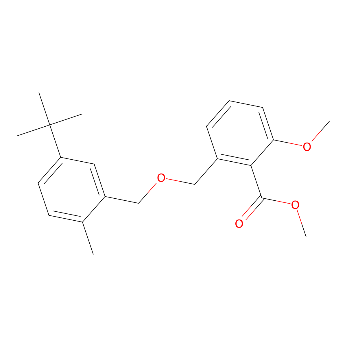 2-(5-tert-Butyl-2-methyl-benzyloxymethyl)-6-methoxy-benzoic acid methyl ester molecular structure, CAS 1171923-83-3