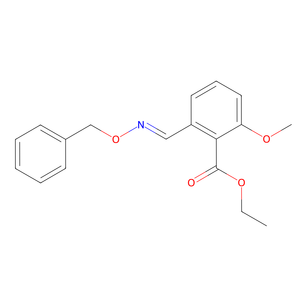 2-(Benzyloxyimino-methyl)-6-methoxy-benzoic acid ethyl ester molecular structure, CAS 1171923-90-2