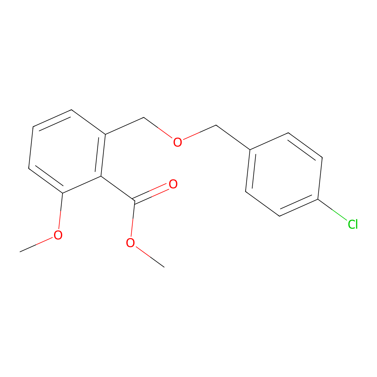 2-(4-Chloro-benzyloxymethyl)-6-methoxy-benzoic acid methyl ester molecular structure, CAS 1171923-96-8