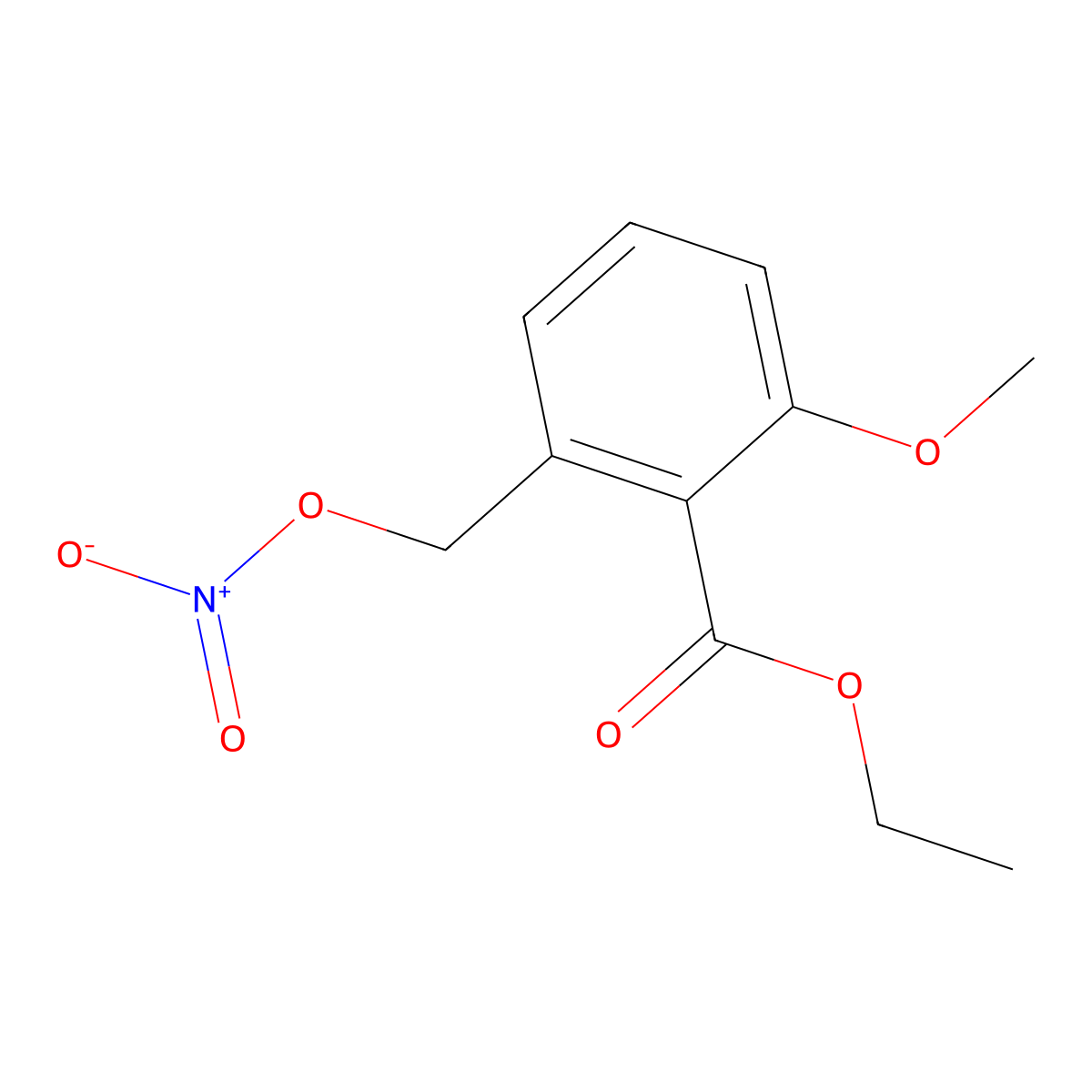 2-Methoxy-6-nitrooxymethyl-benzoic acid ethyl ester molecular structure, CAS 1171924-07-4