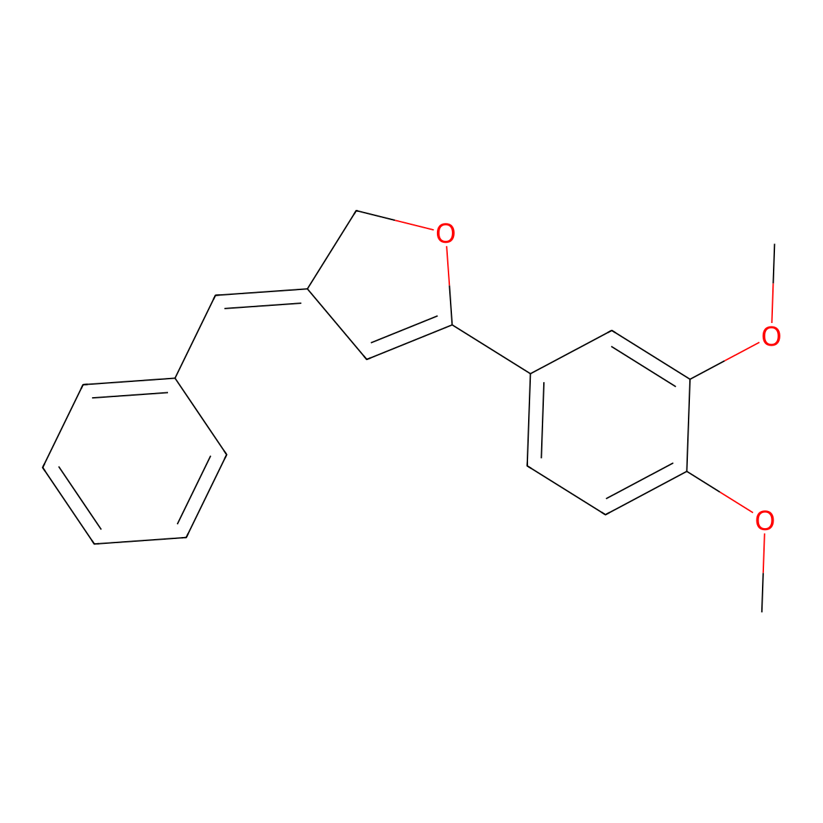 3-Benzylidene-5-(3,4-dimethoxy-phenyl)-2,3-dihydro-furan molecular structure, CAS 1171924-23-4