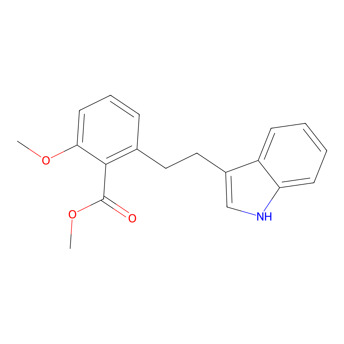 2-[2-(1H-Indol-3-yl)-ethyl]-6-methoxy-benzoic acid methyl ester molecular structure, CAS 1171924-26-7