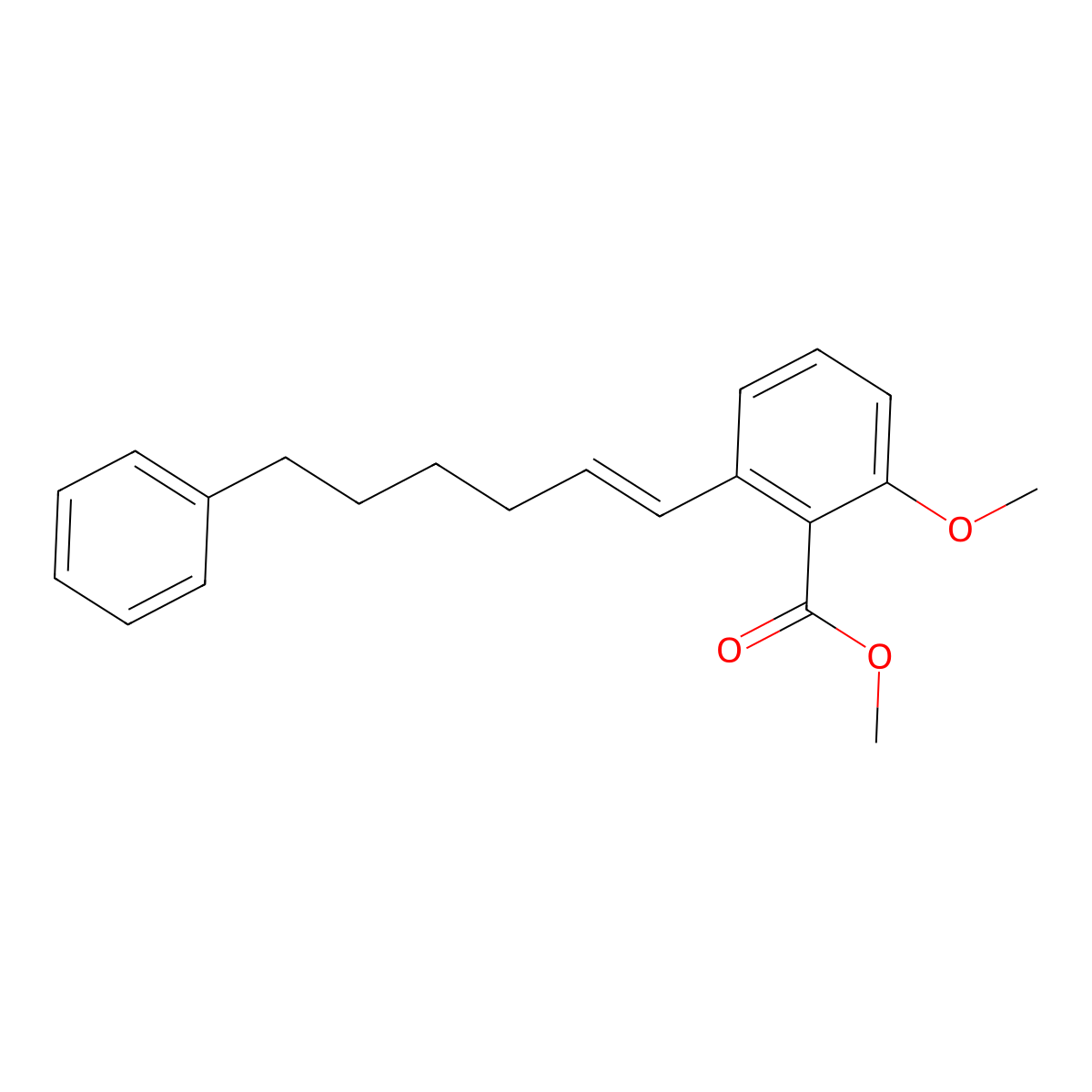 2-Methoxy-6-(6-phenyl-hex-1-enyl)-benzoic acid methyl ester molecular structure, CAS 1171924-73-4